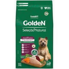 Ração Cães Golden Seleção Natural Adulto Frango e Arroz Sênior 3kg
