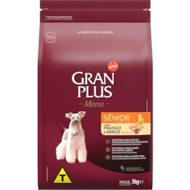 RACAO CAES GRAN PLUS AD SENIOR FRG/ARROZ 03KG