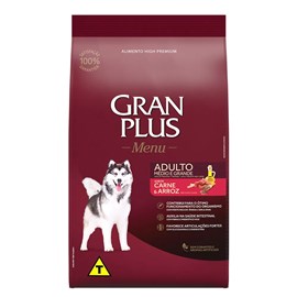 Ração Cães Gran Plus Adulto Menu Carne/Arroz 15Kg