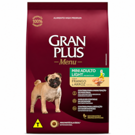 Ração Cães GranPlus Adulto Frango e Arroz Mini Light 10,1kg