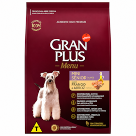 Ração Cães GranPlus Adulto Frango e Arroz Mini Sênior 10,1kg