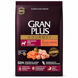 Ração Cães GranPlus Adulto Salmão e Frango Mini Gourmet 1kg