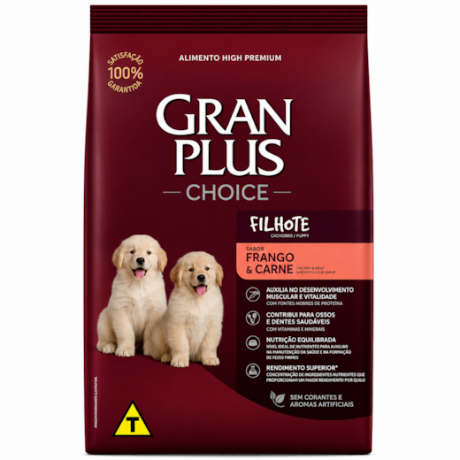 Ração Cães GranPlus Filhote Frango e Carne Choice 10,1kg