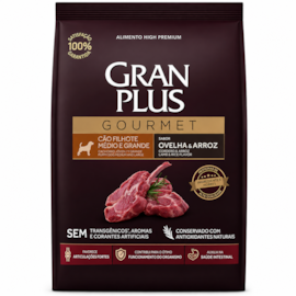 Ração Cães GranPlus Filhote Ovelha e Arroz Médio e Grande Gourmet 3kg