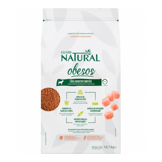 Ração Cães Guabi Natural Adulto Obesos Todos os Portes 10,1kg