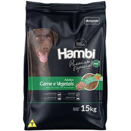 Ração Cães Hambi Adulto 15Kg Carne e Vegetais