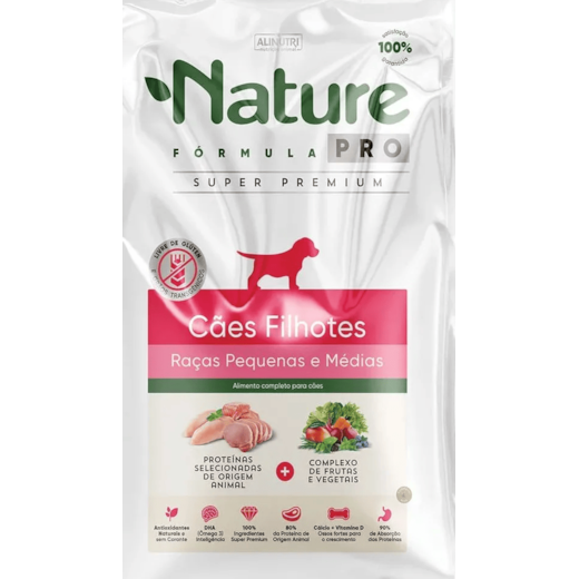 Ração Cães Nature Pró Filhote Raça Pequena e Média 1kg