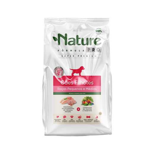 Ração Cães Nature Pro Filhote Raças Pequenas e Medias 15kg