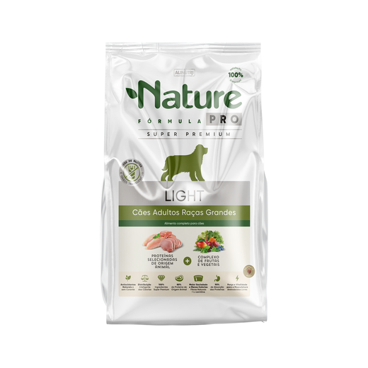 Ração Cães Nature Pro Light Adulto Raças Grandes 15kg