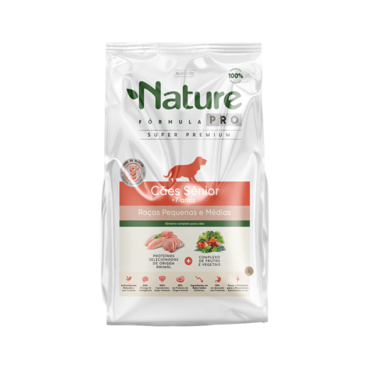 Ração Cães Nature Pró Sênior +7 Adulto Raça Pequena e Média 1kg
