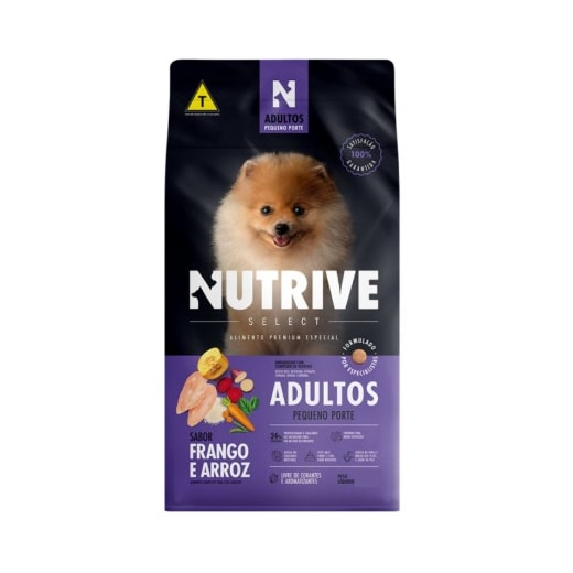 Ração Cães Nutrive Adulto Pequeno 10,1kg Frango e Arroz