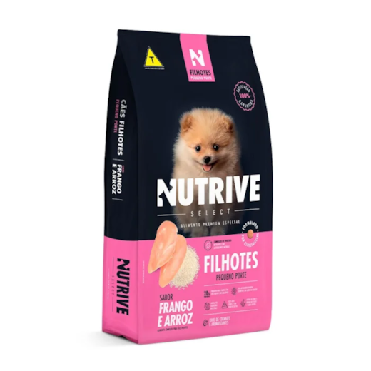 Ração Cães Nutrive Filhote Pequeno Porte 10,1kg Frango/Arroz