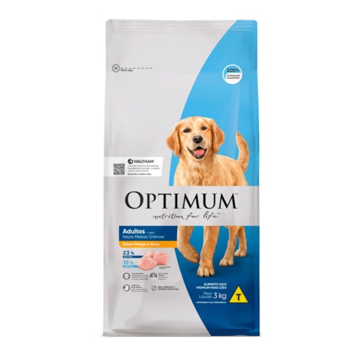 Ração Cães Optimum Adulto Raça Médio e Grande Frango 3kg