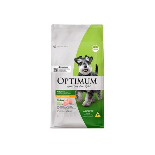 Ração Cães Optimum Adulto Raça Pequena e Mini Frango 1kg