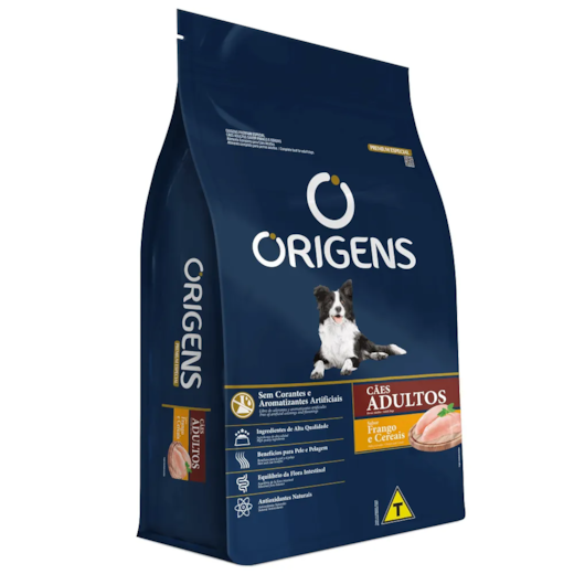 Ração Caes Origens Adulto Frango e Cereais 3Kg
