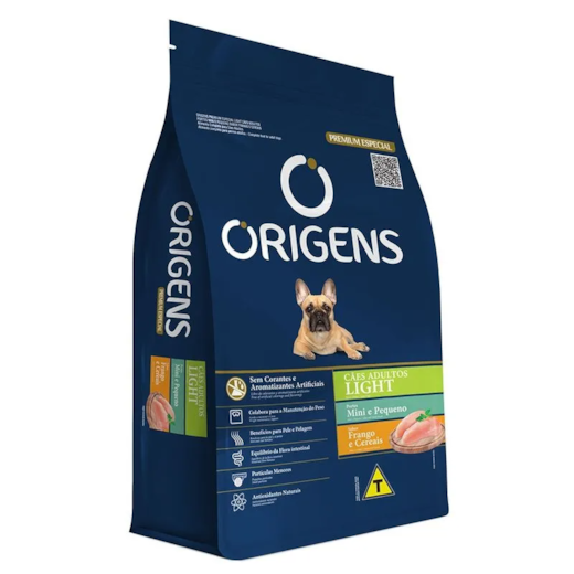 Racao Caes Origens Adulto Light Mini/Peq Fr/Cer 10kg