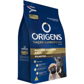 Ração Caes Origens Filhote Bullfog Frances/Pug 10Kg