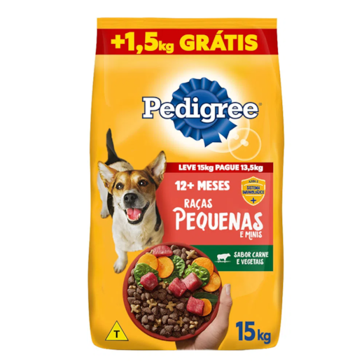 Ração Cães Pedigree Ad Raças Pequenas 15Kg Car/Veg Promo