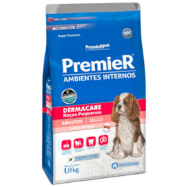 Ração Cães Premier Ambiente Interno Adulto Dermacare 01Kg Pequeno
