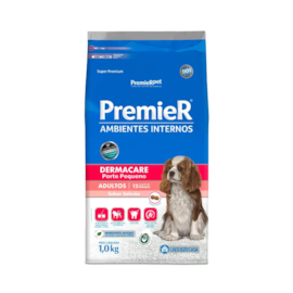 Ração Cães Premier Ambiente Interno Adulto Dermacare 01Kg Pequeno