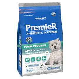 Ração Cães Premier Ambiente Interno Adulto Frango/Salmão 2,5Kg