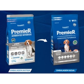 Ração Cães Premier Ambiente Interno Adulto Light 2,5kg Raças Pequenas