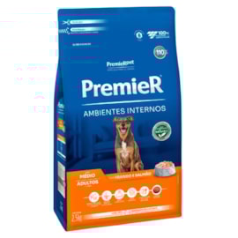 Ração Cães Premier Ambiente Interno Adulto Raças Médias 2,5kg Frango e Salmão