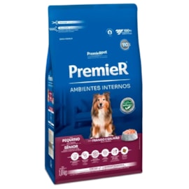Ração Cães Premier Ambiente Interno Adulto Sênior 01kg Raças Pequenas