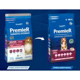Ração Cães Premier Ambiente Interno Adulto Sênior 12kg Raças Pequenas