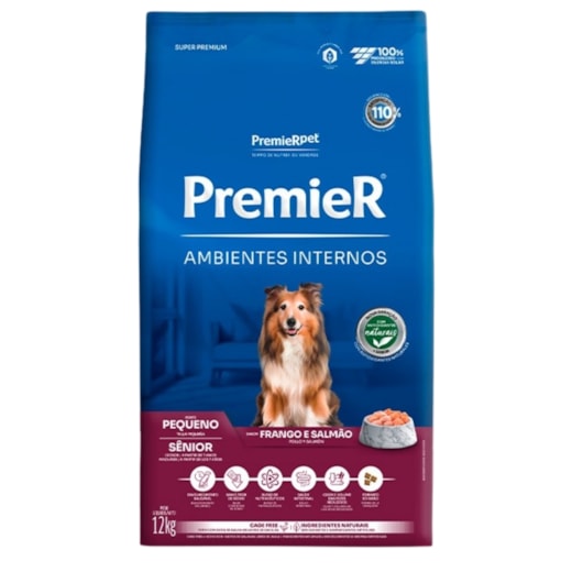 Ração Cães PremieR  Ambiente Interno Adulto Sênior 12kg Raças Pequenas