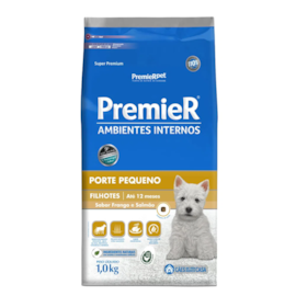 Racao Caes Premier Ambiente Interno Filhotes 01Kg Raca Peq