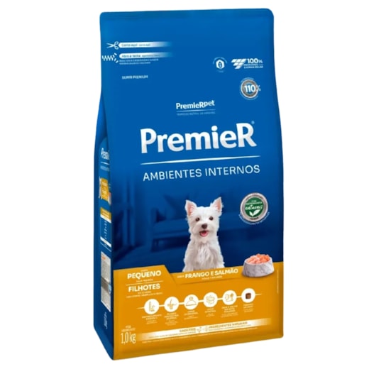 Ração Cães Premier Ambiente Interno Filhotes 01kg Raças Pequenas