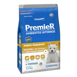 Racao Caes Premier Ambiente Interno Filhotes 2,5Kg Raca Peq