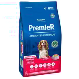Ração Cães Premier Ambientes Internos Adulto Dermacare 12kg Porte Pequeno