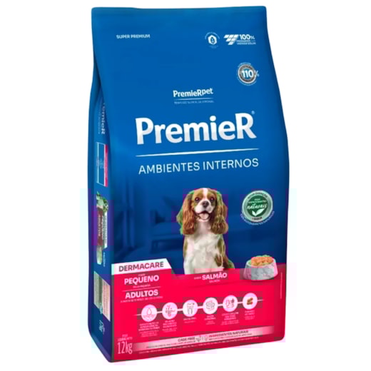 Ração Cães Premier Ambientes Internos Adulto Dermacare 12kg Porte Pequeno