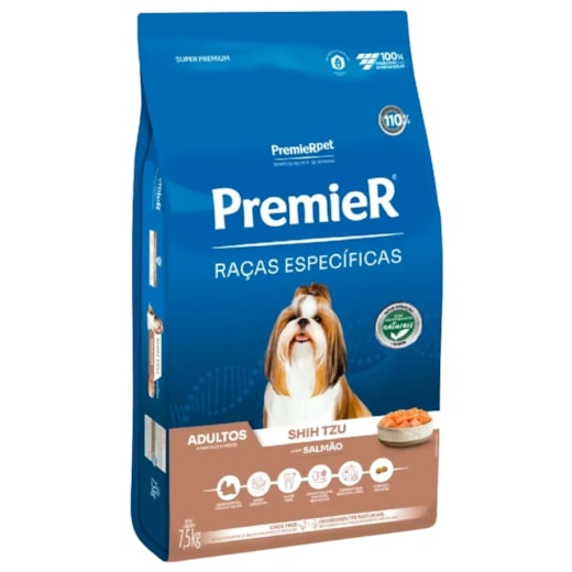 Ração Cães Premier Especificas Adulto Shih-tzu 7,5kg Salmão