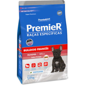 Ração Cães Premier Especificas Filhotes Bulldog 01Kg Frango