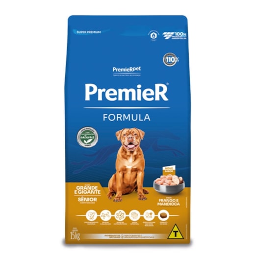 Ração Cães PremieR Formula Raças Grande Adulto 15kg Sênior Frango