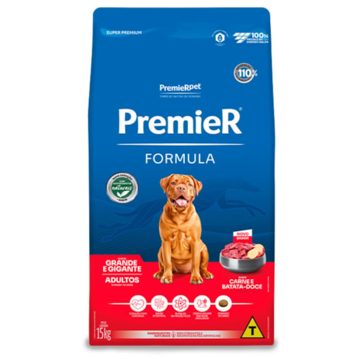 Ração Cães PremieR Fórmula Raças Grandes Adulto 15kg Carne