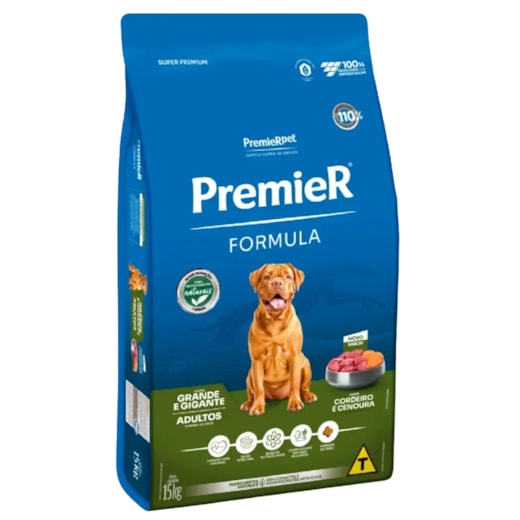 Ração Cães Premier Fórmula Raças Grandes Adulto 15kg Cordeiro