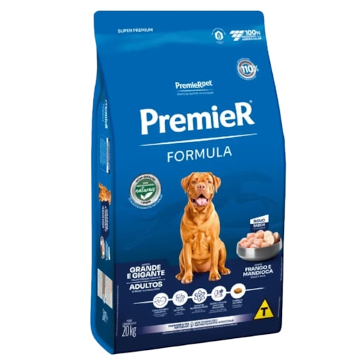 Ração Cães Premier Fórmula Raças Grandes Adulto 20kg Frango