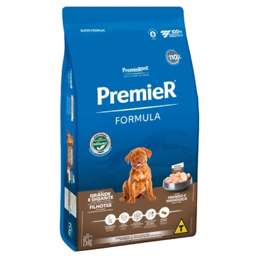 Ração Cães Premier Fórmula Raças Grandes Filhotes 15kg Frango