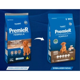 RACAO CAES PREMIER FORMULA RACAS GRANDES FILHOTES 15KG FRANGO