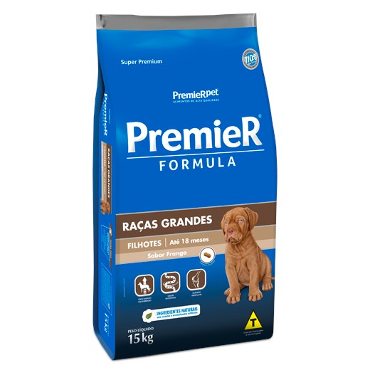 Ração Cães Premier Fórmula Raças Grandes Filhotes 15kg Frango