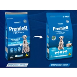 RACAO CAES PREMIER FORMULA RACAS MEDIAS ADULTO 20KG FRANGO