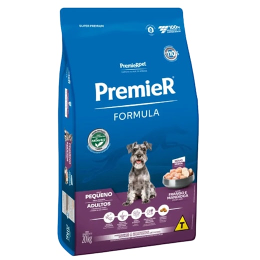 Ração Cães Premier Fórmula Raças Pequenas Adulto 20kg Frango