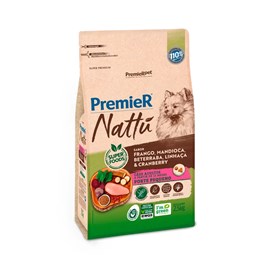 Ração Cães Premier Nattu Adulto 2,5Kg Raças Pequenas Mandioca