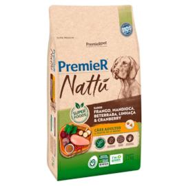 Ração Cães Premier Nattu Adulto Mandioca 12kg