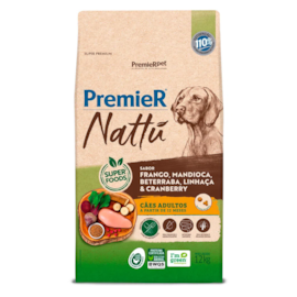 Ração Cães Premier Nattu Adulto Mandioca 12kg