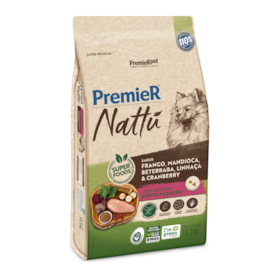 Ração Cães Premier Nattu Adulto Mandioquinha 10,1kg Raças Pequenas 